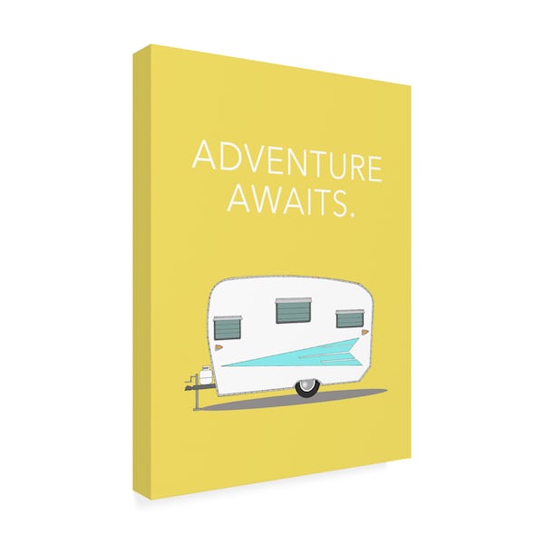 Annie Bailey Art 'Adventure Awaits Camping' Canvas Art,18x24